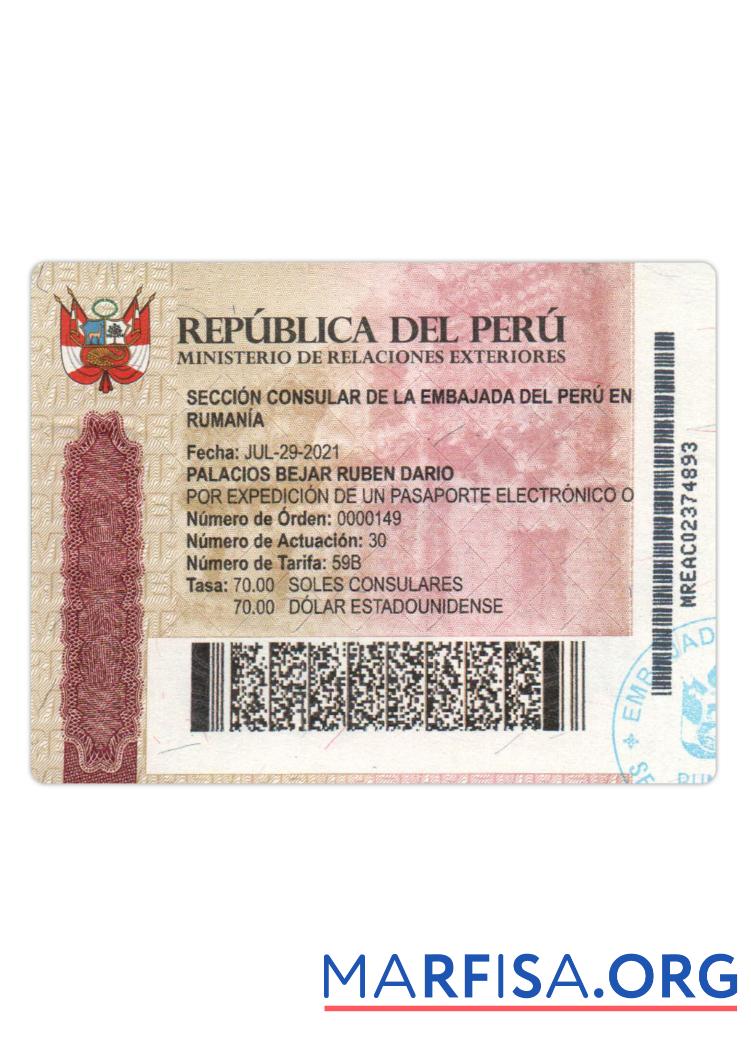 Downloadable Peru travel visa download for verification